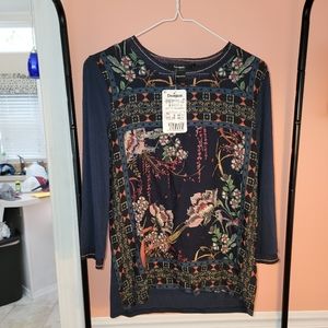 Desigual Dalila Long Sleeve T-Shirt Floral Print Small